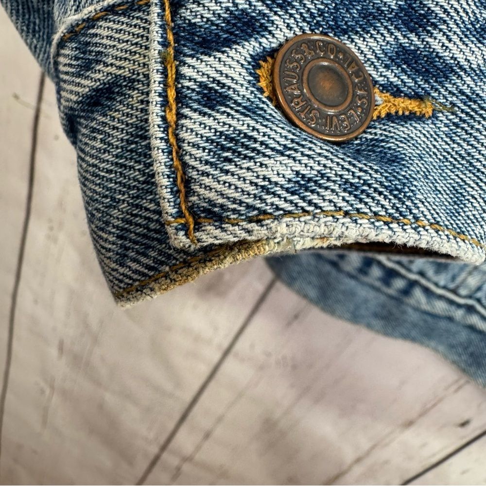 Vintage Levis 70507 Trucker Jacket L Mens Blue Denim Y2K Classic 90s Streetwear - Picture 10 of 15